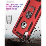 Wholesale iPhone Xr Tech Armor Ring Grip Case with Metal Plate (Red)